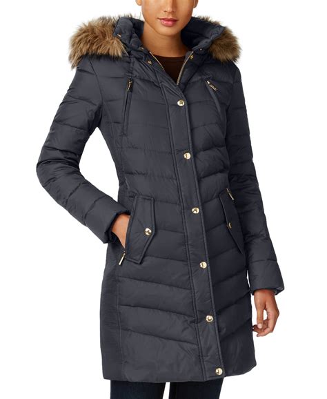 beige michael kors winter coats for women|Michael Kors insulated jacket.